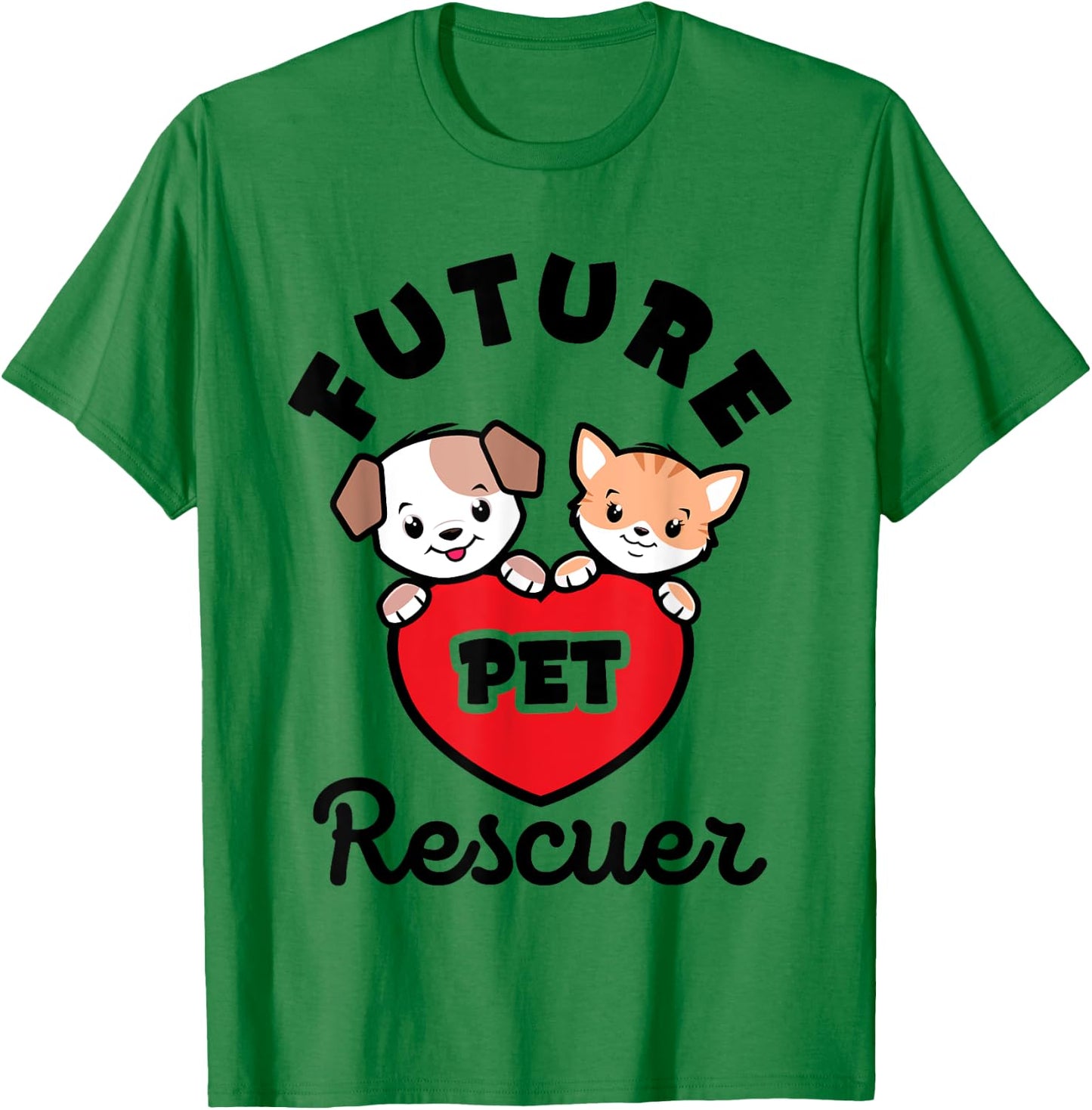 Future Pet Rescuer Veterinarian Dog Cat Baby Animal Rescue T-Shirt - T-Shirt | Irish Green