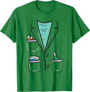 Mad Scientist Chemist Costume Funny Halloween Nerd Geek Boys T-Shirt - T-Shirt | Irish Green