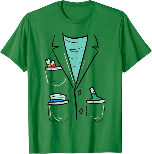 Mad Scientist Chemist Costume Funny Halloween Nerd Geek Boys T-Shirt - T-Shirt | Irish Green