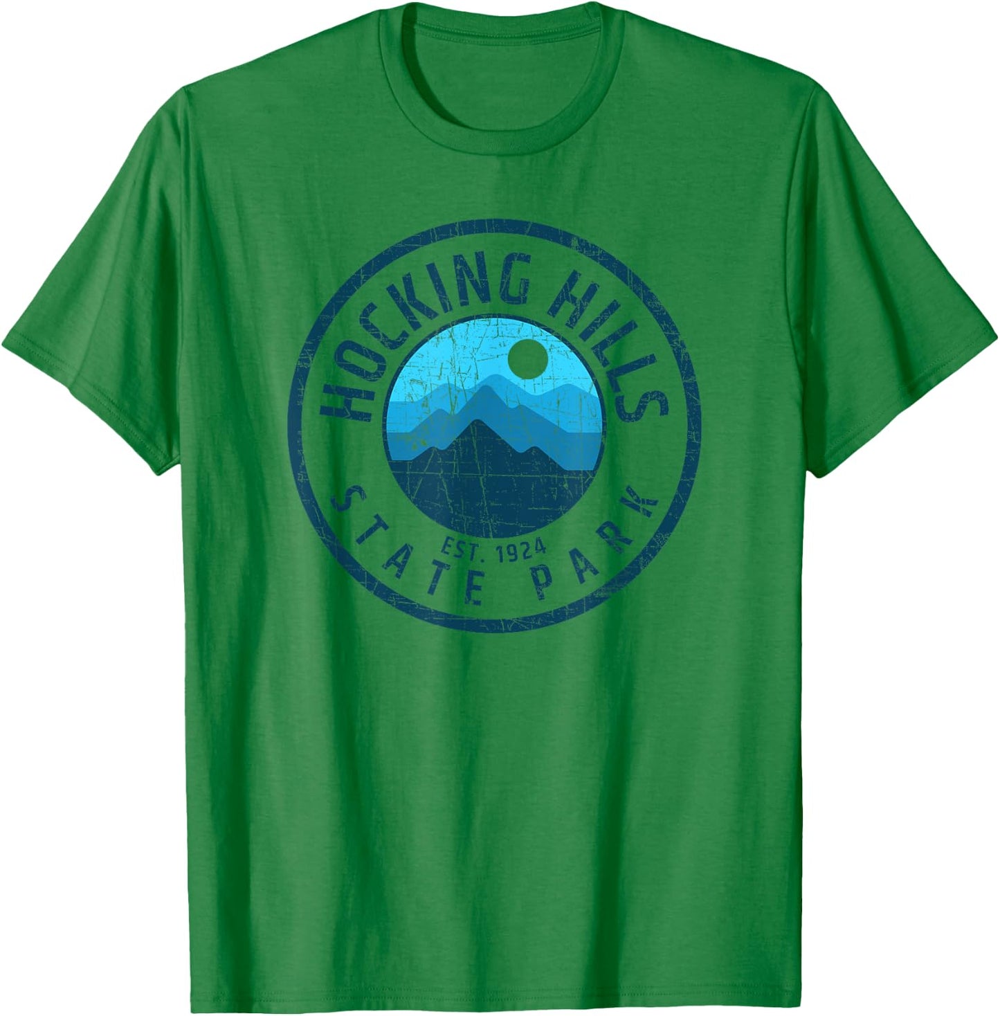 Retro Hocking Hills State Park Souvenir T-Shirt - T-Shirt | Irish Green