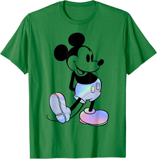 Disney Mickey Classic Holographic Mickey Mouse T-Shirt - T-Shirt | Irish Green