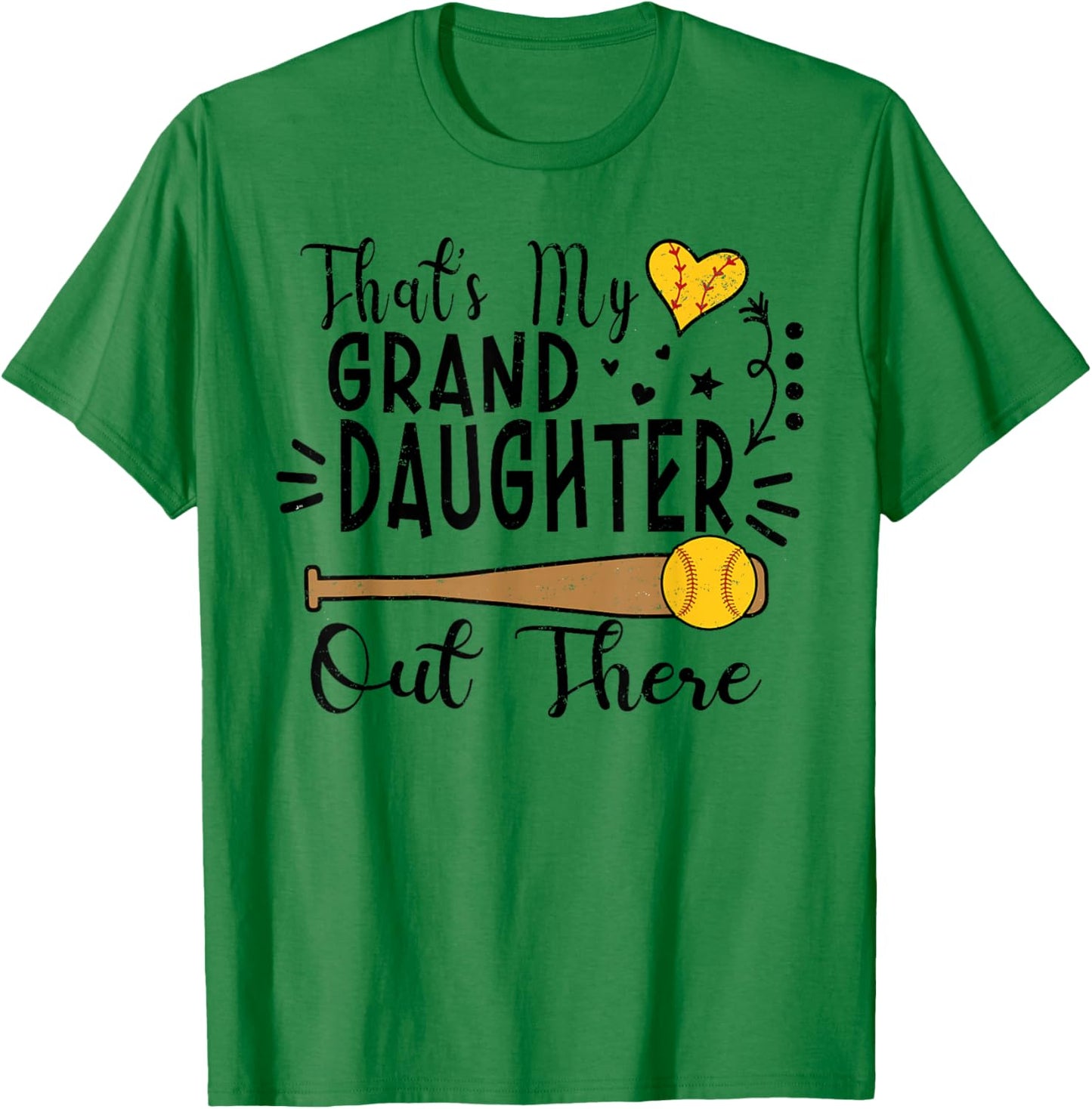 Das ist meine Enkeldaughter da draußen Softball Oma Opa T-Shirt - T-Shirt | Irish Green