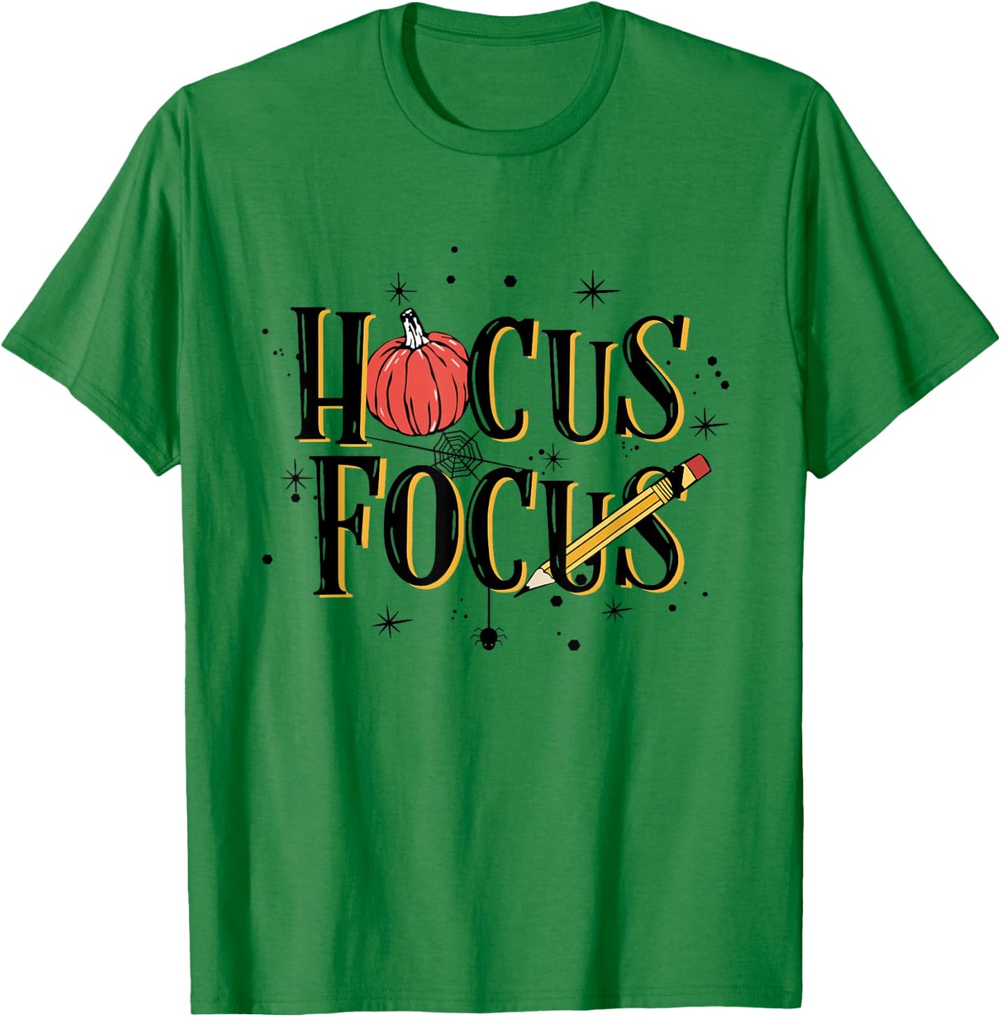 Women Hocus Focus Teacher Funny T-Shirt - T-Shirt | Irish Green