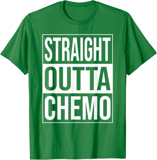 Straight Outta Chemo Chemotherapy Cancer Treatment Pink T-Shirt - T-Shirt | Irish Green