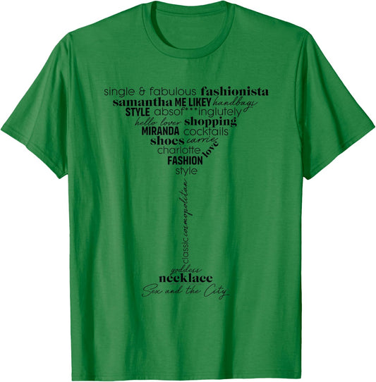 Sex and the City Classic Cosmopolitan T-Shirt - T-Shirt | Irish Green