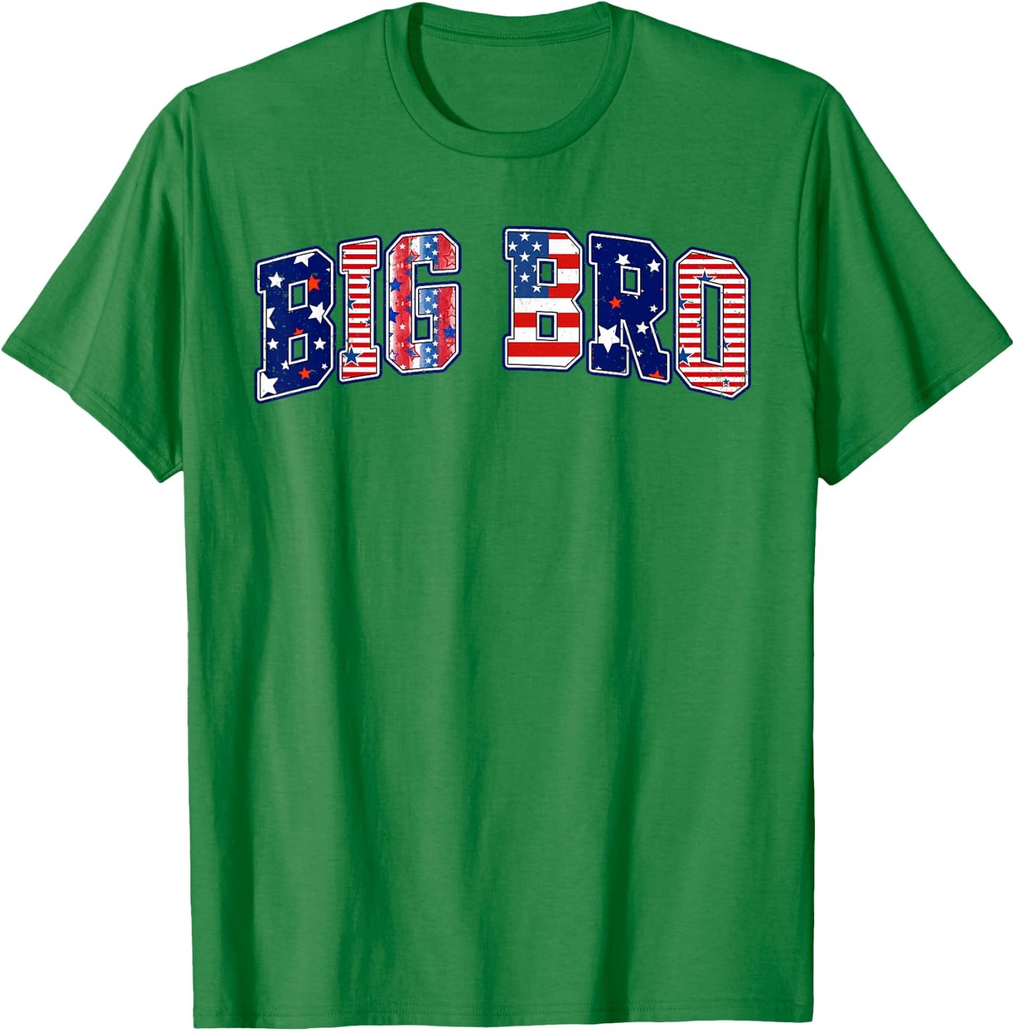 Patriotic Big Bro 4th of July American Flag Independence Day T-Shirt - T-Shirt | Irish Green