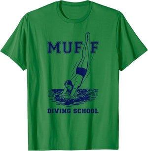 Muffs diving School | Funny Scuba Diving T-Shirt - T-Shirt | Irish Green