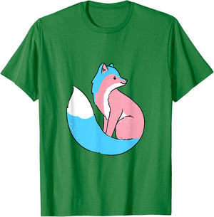 Trans Pride Fox Transgender T-Shirt - T-Shirt | Irish Green
