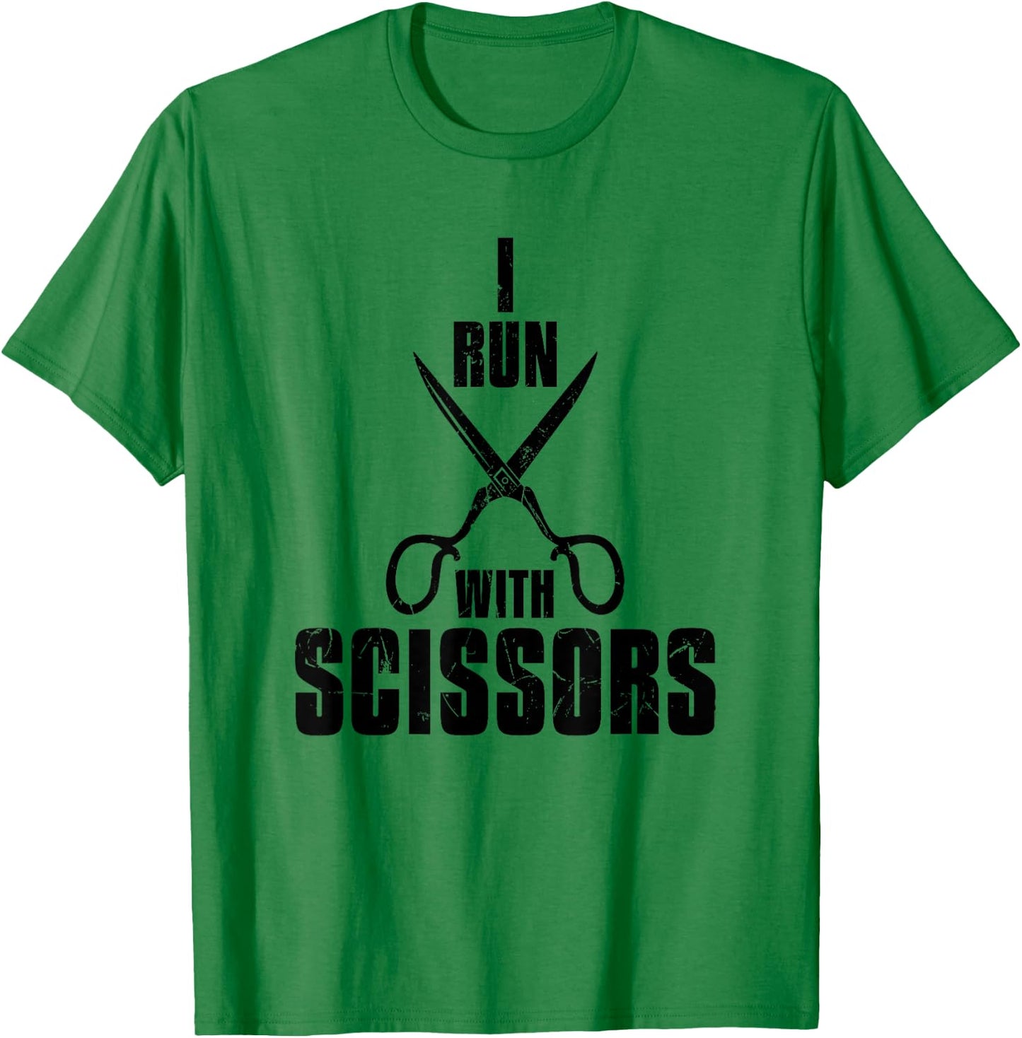 Funny I Run With Scissors Humor Barbers gift T-Shirt - T-Shirt | Irish Green
