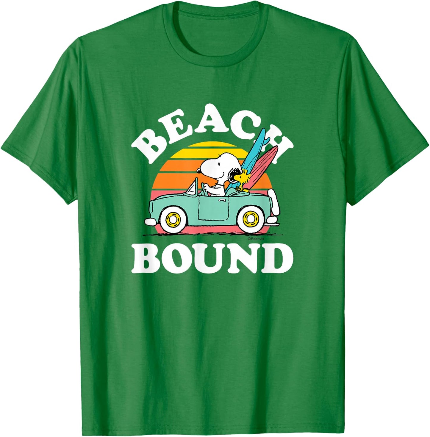 Peanuts - Snoopy Beach Bound T-Shirt - T-Shirt | Irish Green