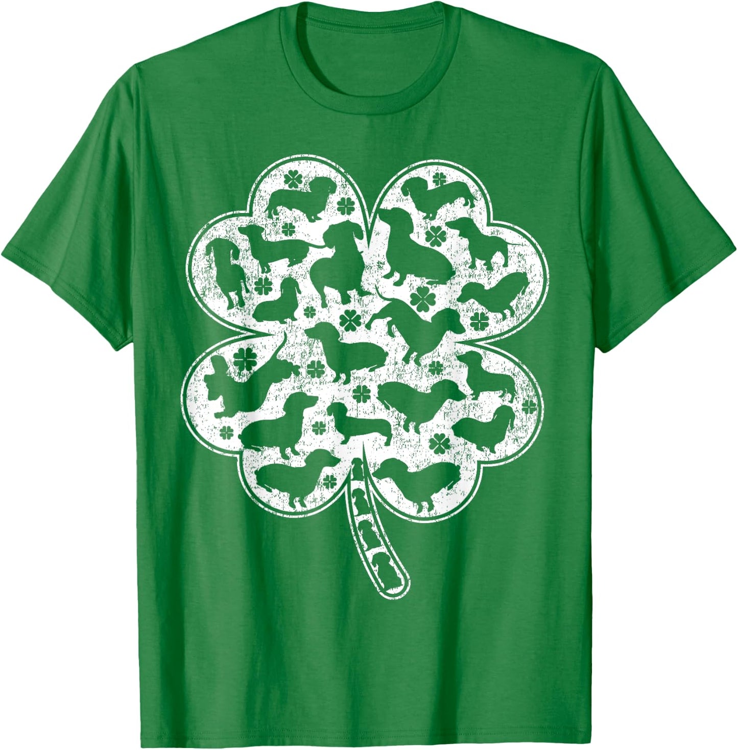 Dachshund Dog Lover Irish Shamrock Dachshund St Patricks Day Men Women Kids T-Shirt - T-Shirt | Irish Green