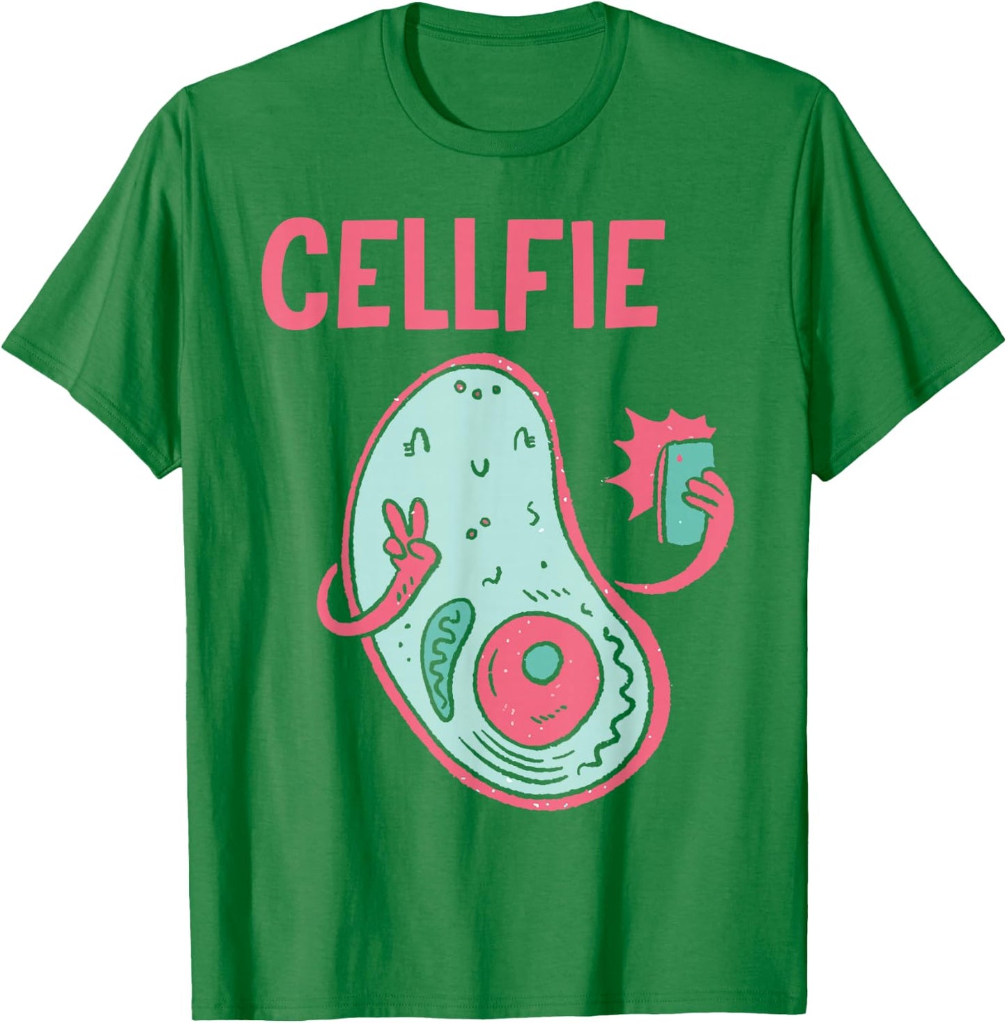 Cute Nerdy Cellfie Microbiology Science Biology Nerd T-Shirt - T-Shirt | Irish Green