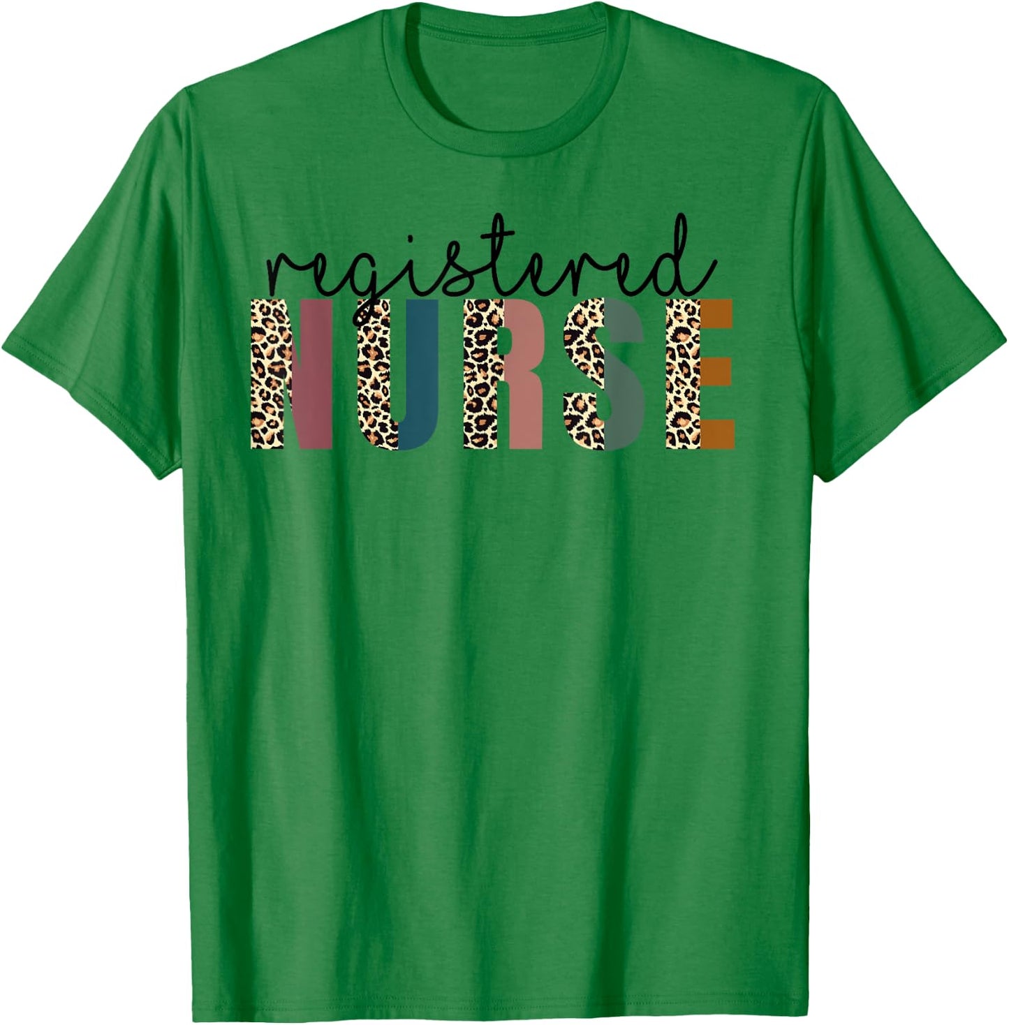 Leopard Nurse RN LPN for Registered Nurse Nurse's Day T-Shirt - T-Shirt | Irish Green
