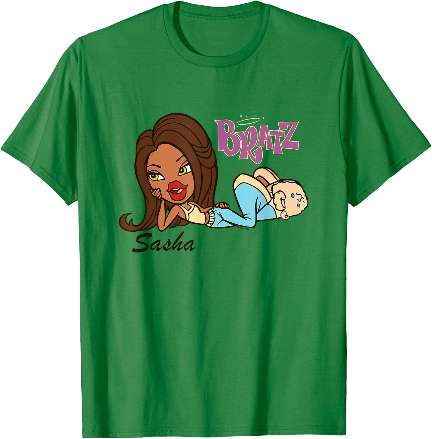 Bratz BFFs Sleepover Sasha Chilling In Her Pajamas T-Shirt - T-Shirt | Irish Green