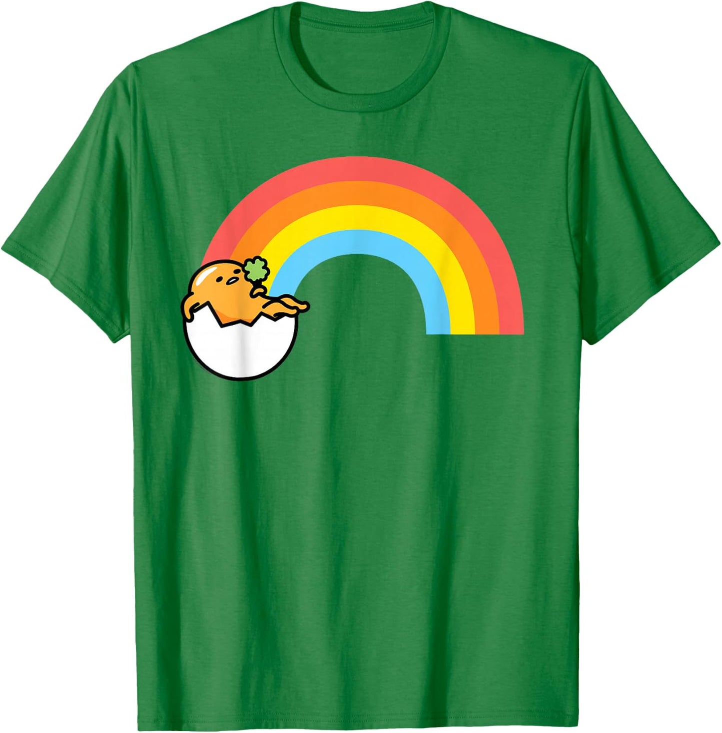Gudetama St. Patrick's Rainbow Shirt T-Shirt - T-Shirt | Irish Green