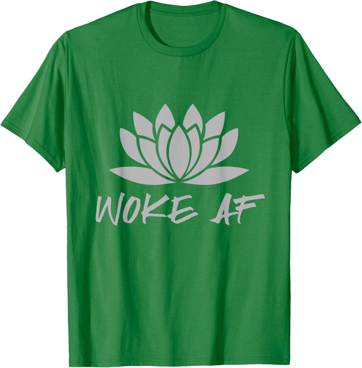 Spiritual Lotus Flower Woke AF T-Shirt - T-Shirt | Irish Green