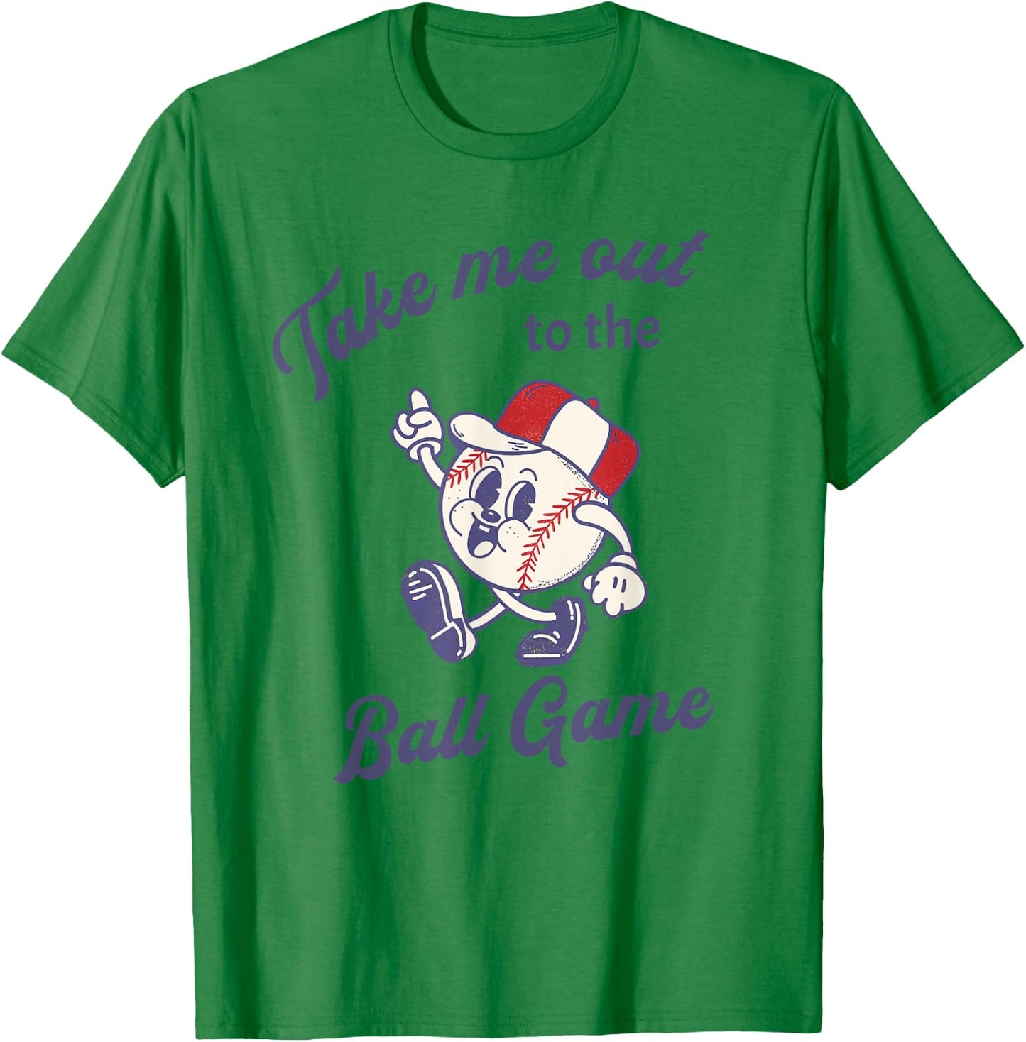 Take Me Out to The Baseball Ball Game Softball Vintage T-Shirt - T-Shirt | Irish Green