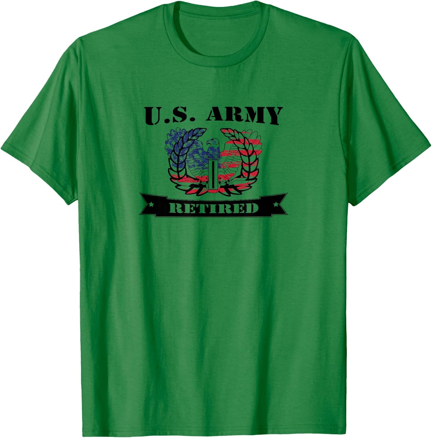 US Army CW5 Retired Eagle Rising Shirt T-Shirt - T-Shirt | Irish Green