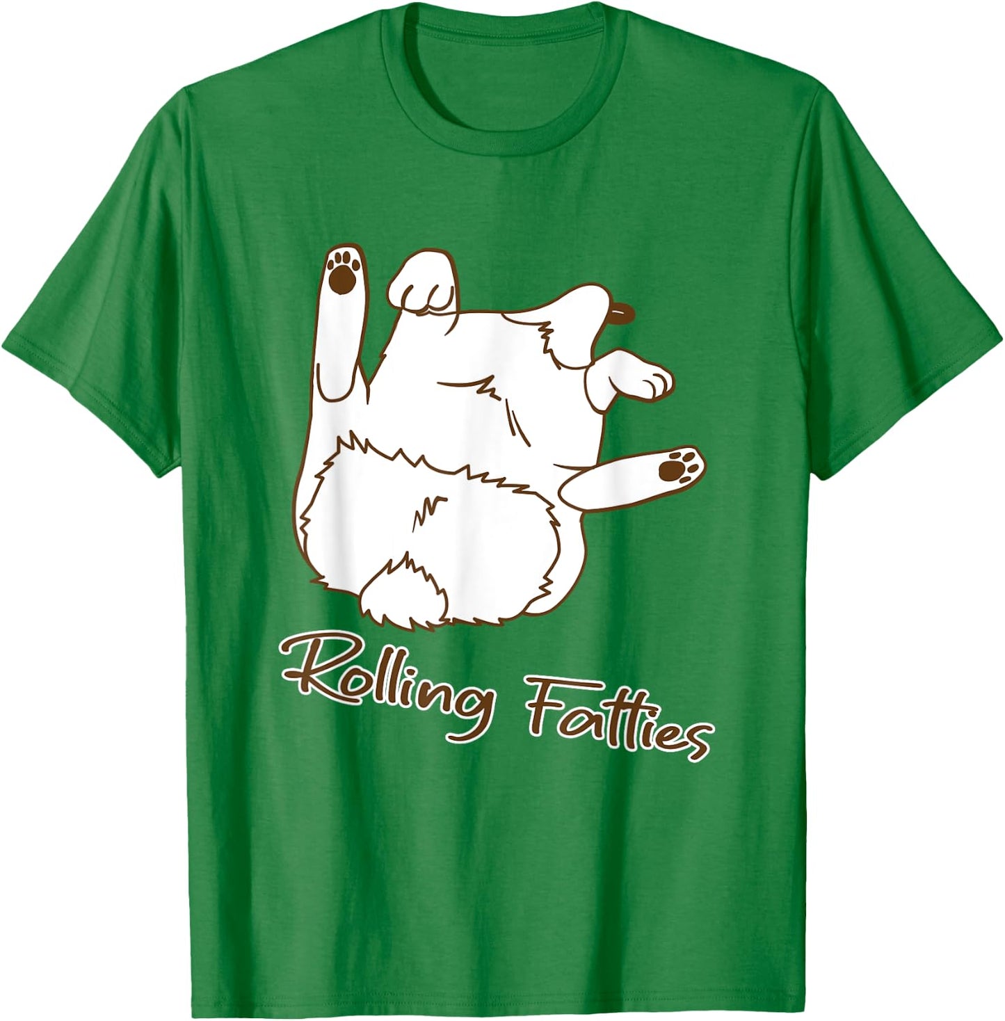 Funny Rolling Fatties Dog T-Shirt - T-Shirt | Irish Green