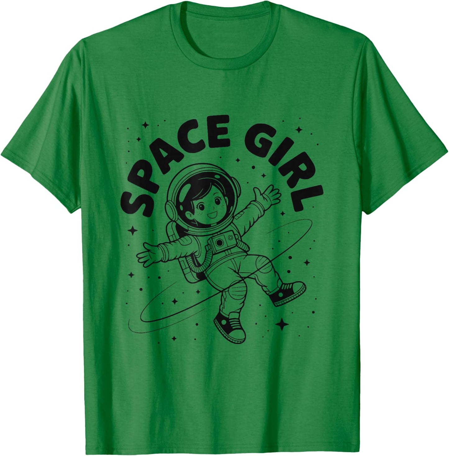Funny Spaceman Space Girl Astronomy Astronauts T-Shirt - T-Shirt | Irish Green