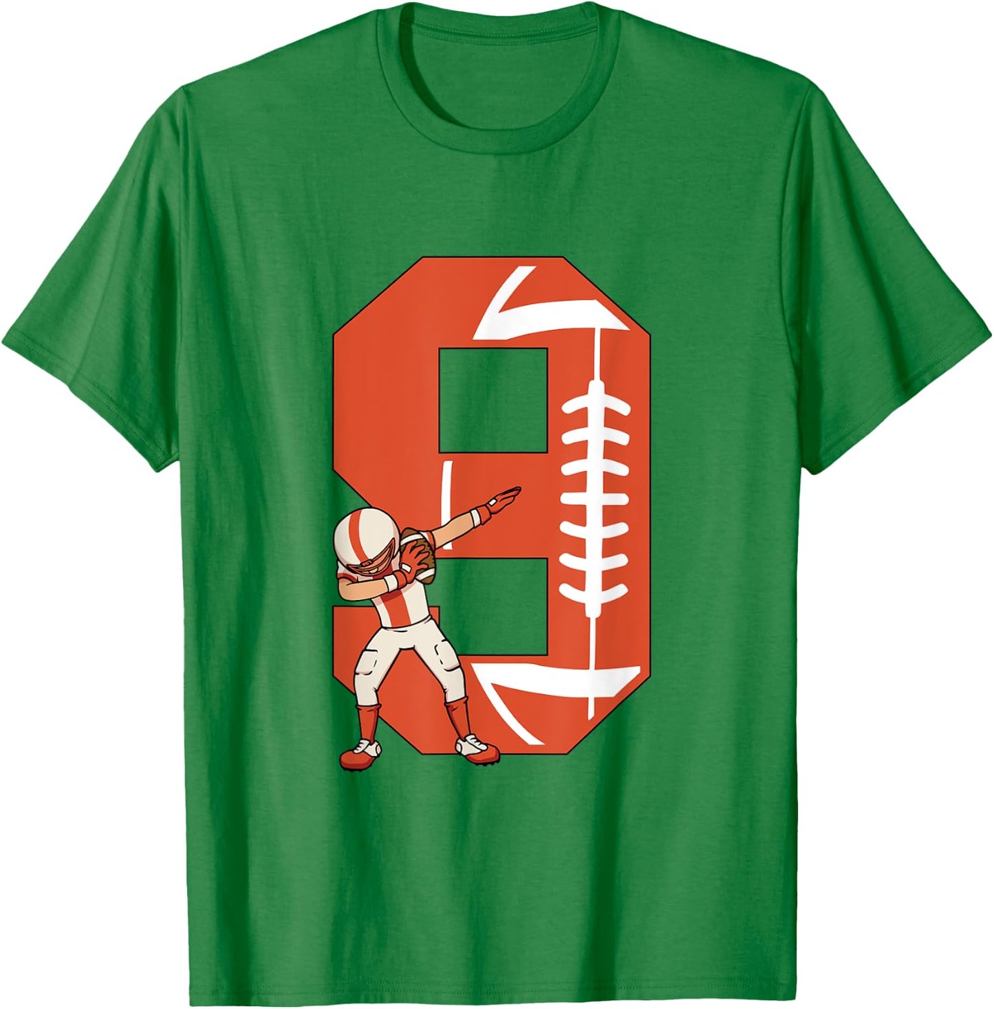 9 Years Old Boy Football Player 9th Football Birthday Boys T-Shirt - T-Shirt | Irish Green