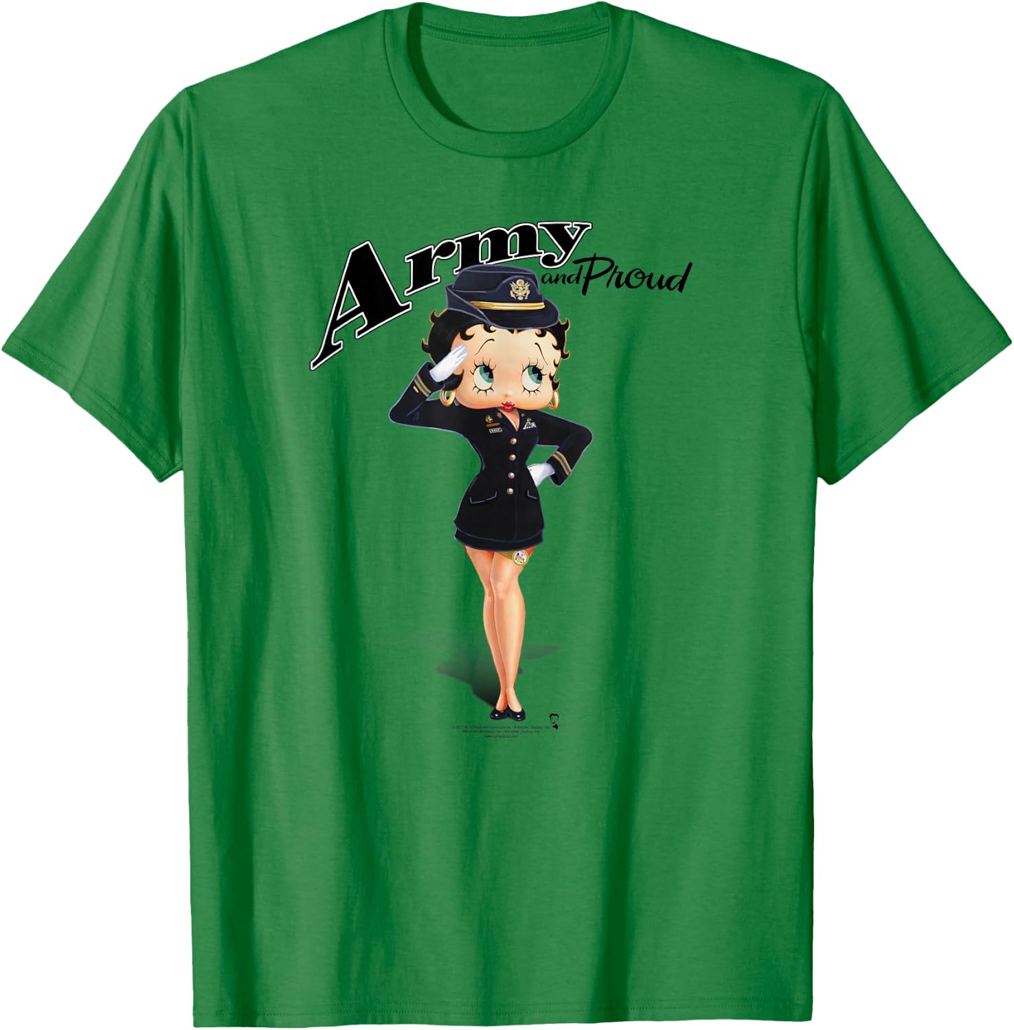 Betty Boop Army Boop T-Shirt - T-Shirt | Irish Green