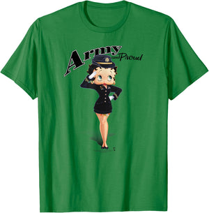 Betty Boop Army Boop T-Shirt - T-Shirt | Irish Green
