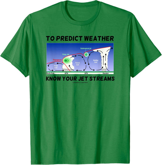 To Predict Weather Know Your Jet Streams Meteorology Humor T-Shirt - T-Shirt | Irish Green