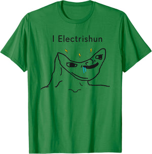 I Electrishun Meme Funny Electrician T-Shirt - T-Shirt | Irish Green