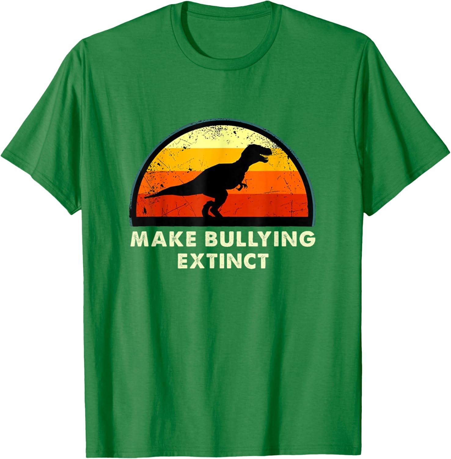Make Bullying Extinct,We Wear Orange For Unity Day,Dinosaur T-Shirt - T-Shirt | Irish Green