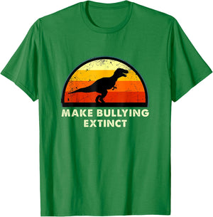Make Bullying Extinct,We Wear Orange For Unity Day,Dinosaur T-Shirt - T-Shirt | Irish Green