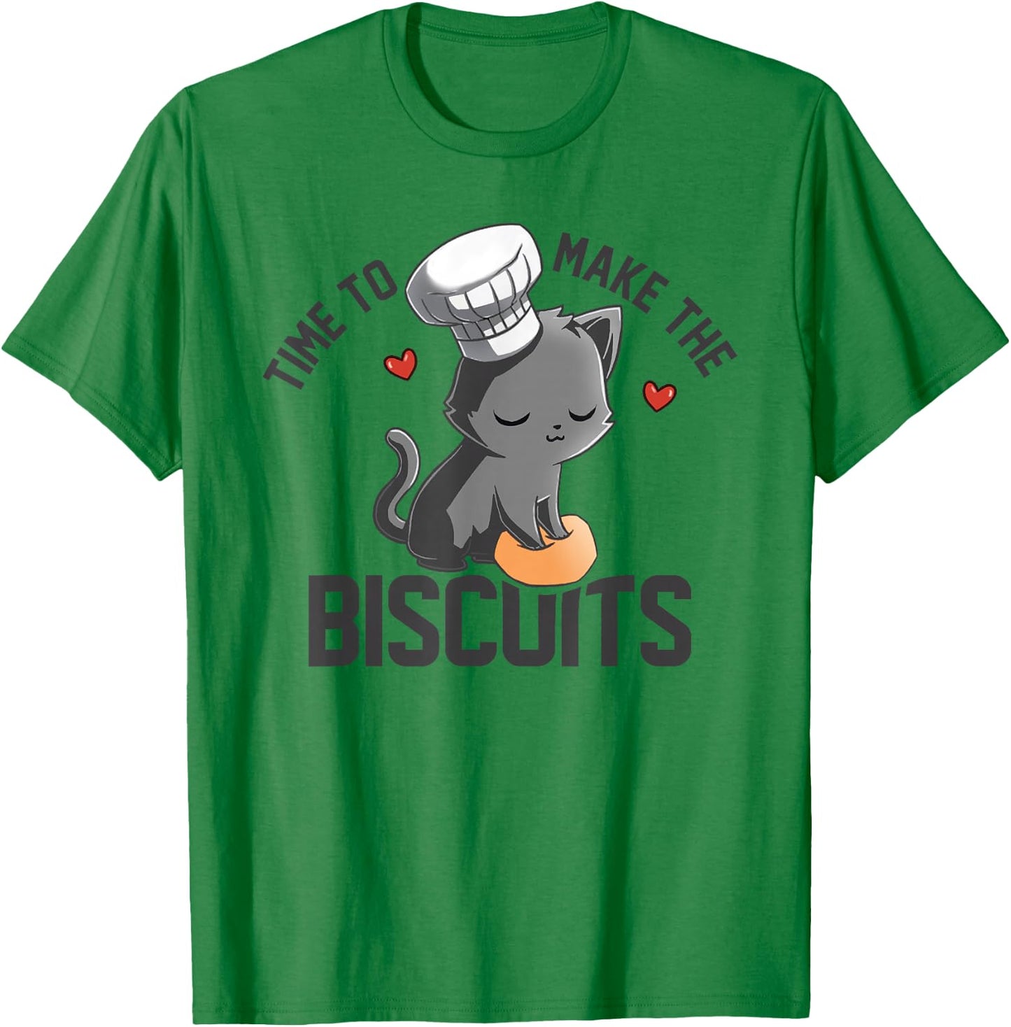 Time To Make The Biscuits Kneading Dough Kitten T-Shirt - T-Shirt | Irish Green