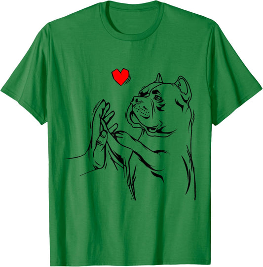 American Bully Love Cute Pitbull Dog Mom Funny Girls T-Shirt - T-Shirt | Irish Green