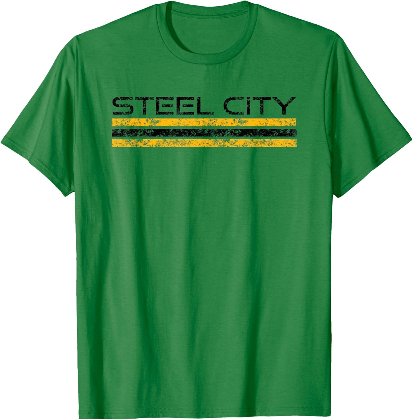 Pittsburgh Pennsylvania Retro Vintage Weathered T-Shirt - T-Shirt | Irish Green