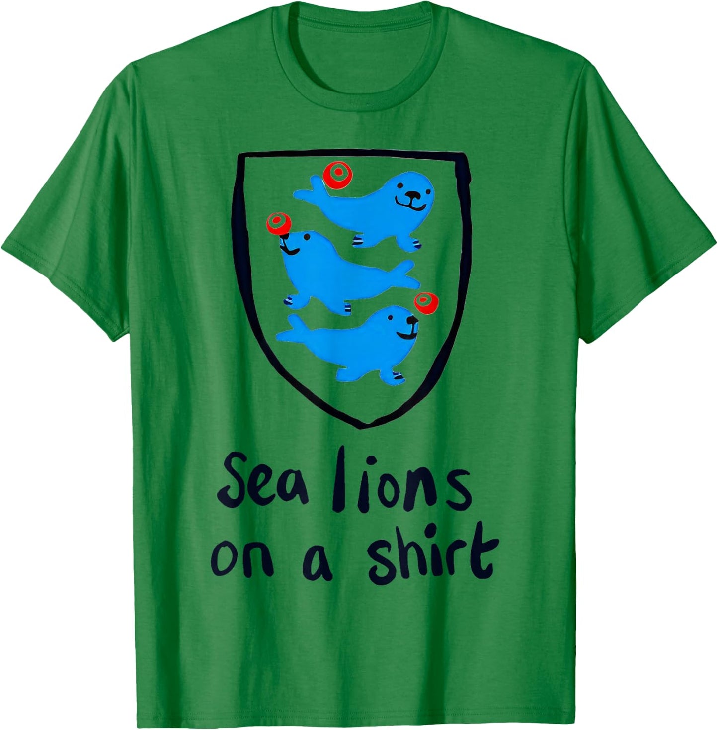 Cute Sea Lions On A T-Shirt - T-Shirt | Irish Green