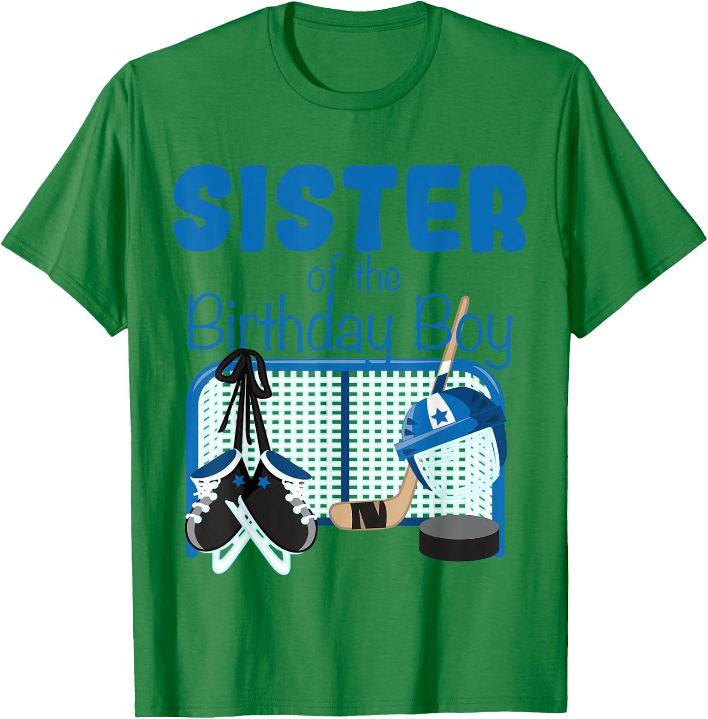 Ice Hockey Sister Of The Birthday Boy Hockey Family Matching T-Shirt - T-Shirt | Irish Green