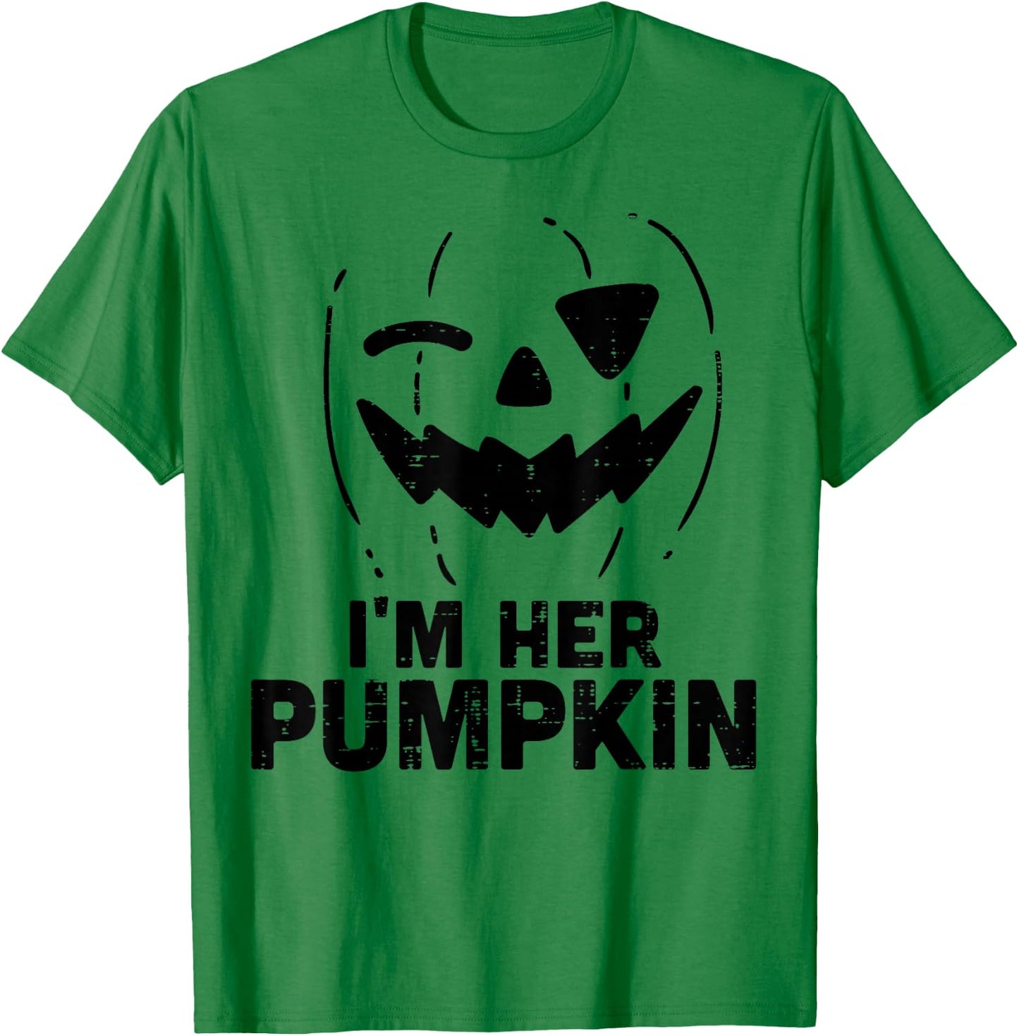 Im Her Pumpkin Matching Halloween Couples Him And Her Men T-Shirt - T-Shirt | Irish Green