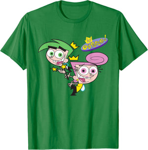 The Fairly OddParents Starring Cosmo and Wanda T-Shirt - T-Shirt | Irish Green