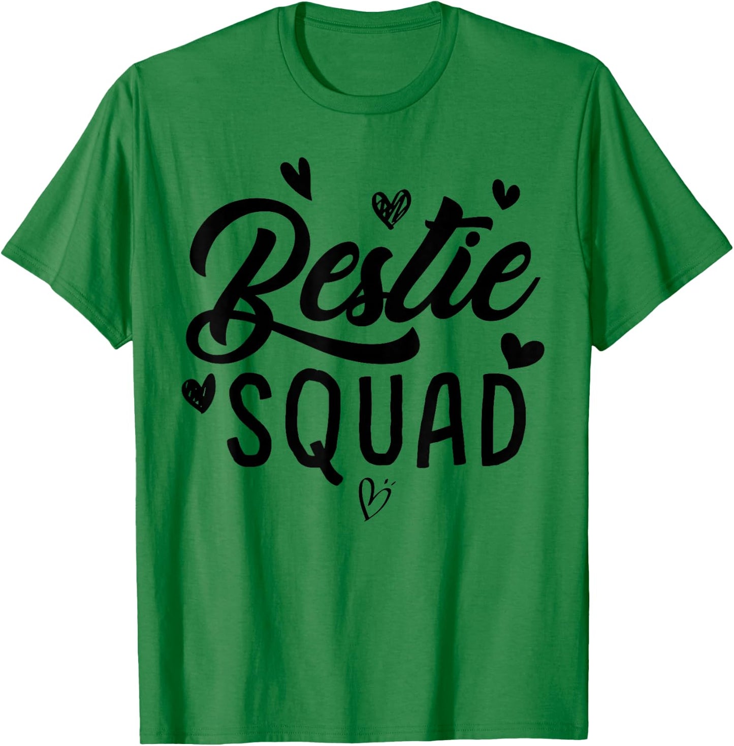 Bestie Squad Besties BFF Heart Matching Best Friends Hearts T-Shirt - T-Shirt | Irish Green