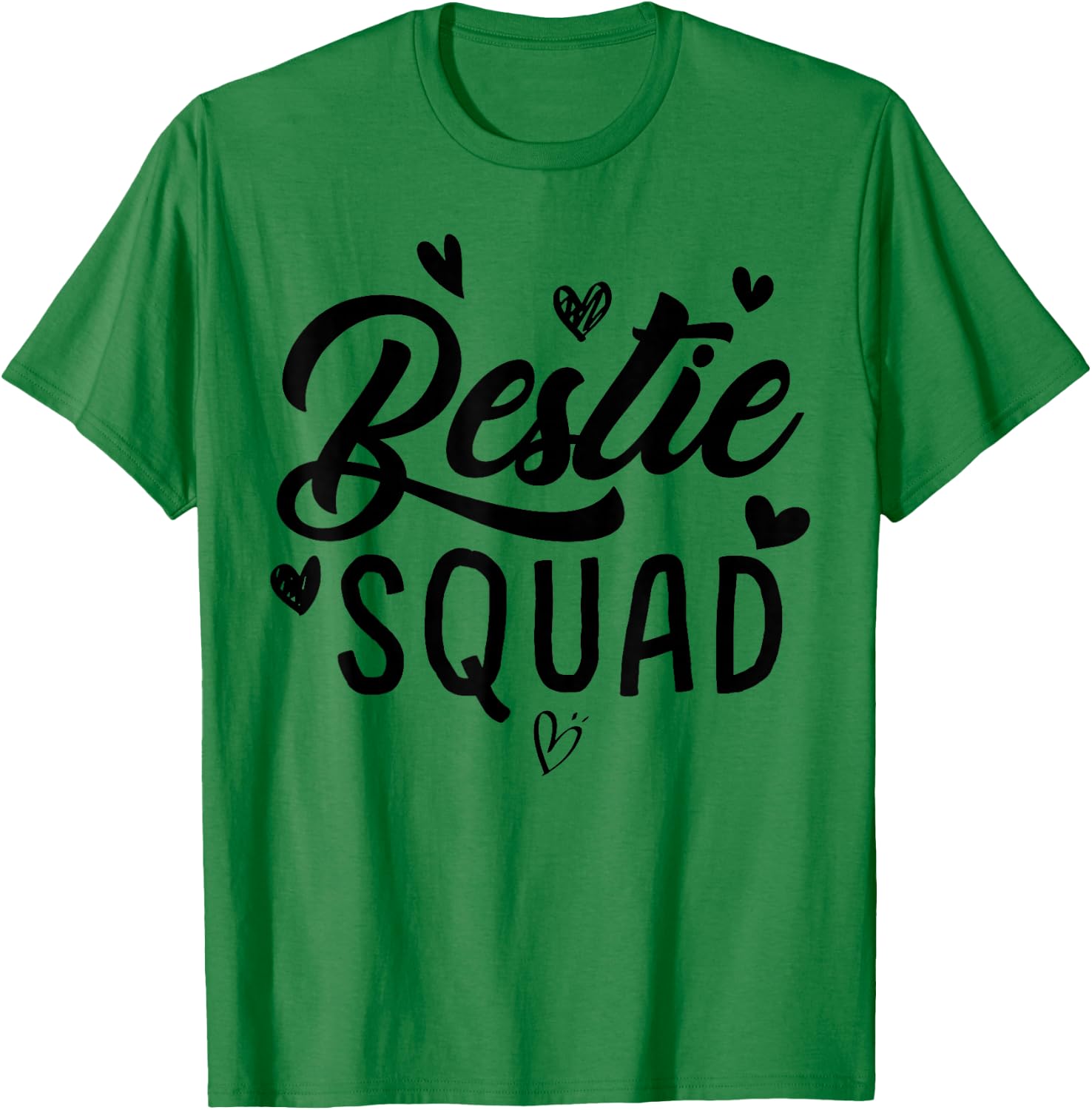 Bestie Squad Besties BFF Heart Matching Best Friends Hearts T-Shirt - T-Shirt | Irish Green