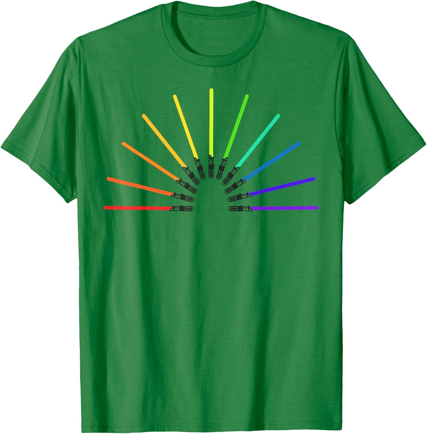 Star Wars Rainbow Lightsabers T-Shirt - T-Shirt | Irish Green