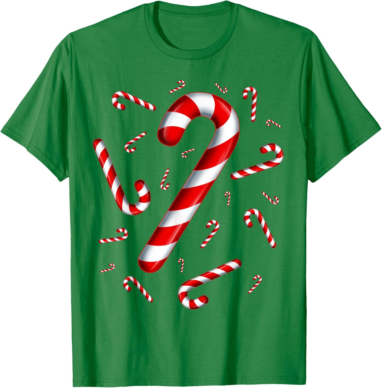 Christmas Flying Candy Cane Lover Taster Red and White Woman T-Shirt - T-Shirt | Irish Green