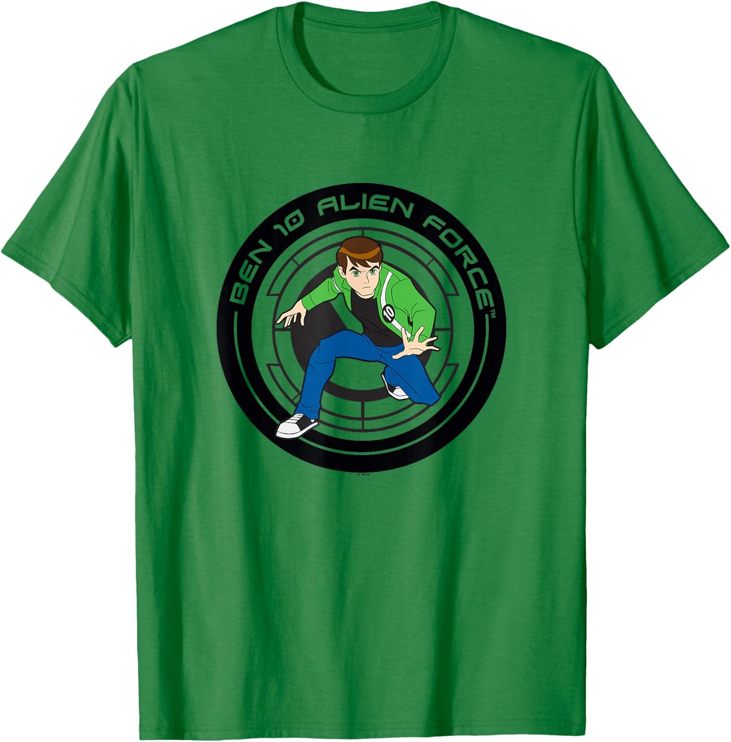 Ben 10: Alien Force Ben Tennyson Hero Pose Logo T-Shirt - T-Shirt | Irish Green
