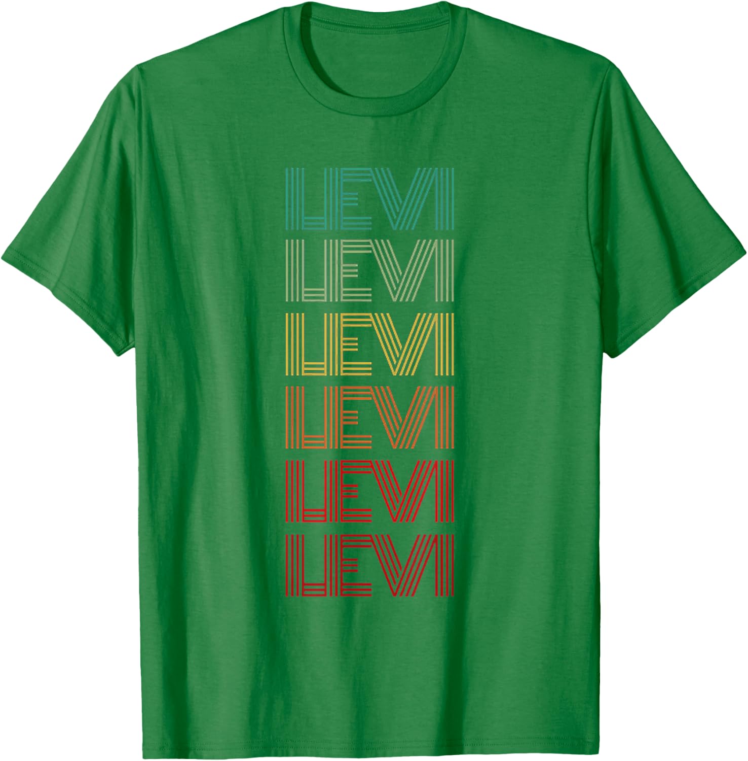 First Name LEVI Boy Retro Personalized Birthday Father Son T-Shirt - T-Shirt | Irish Green