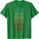 First Name LEVI Boy Retro Personalized Birthday Father Son T-Shirt - T-Shirt | Irish Green
