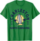 Charleston South Carolina Beach Surf Summer Vacation Vintage T-Shirt - T-Shirt | Irish Green