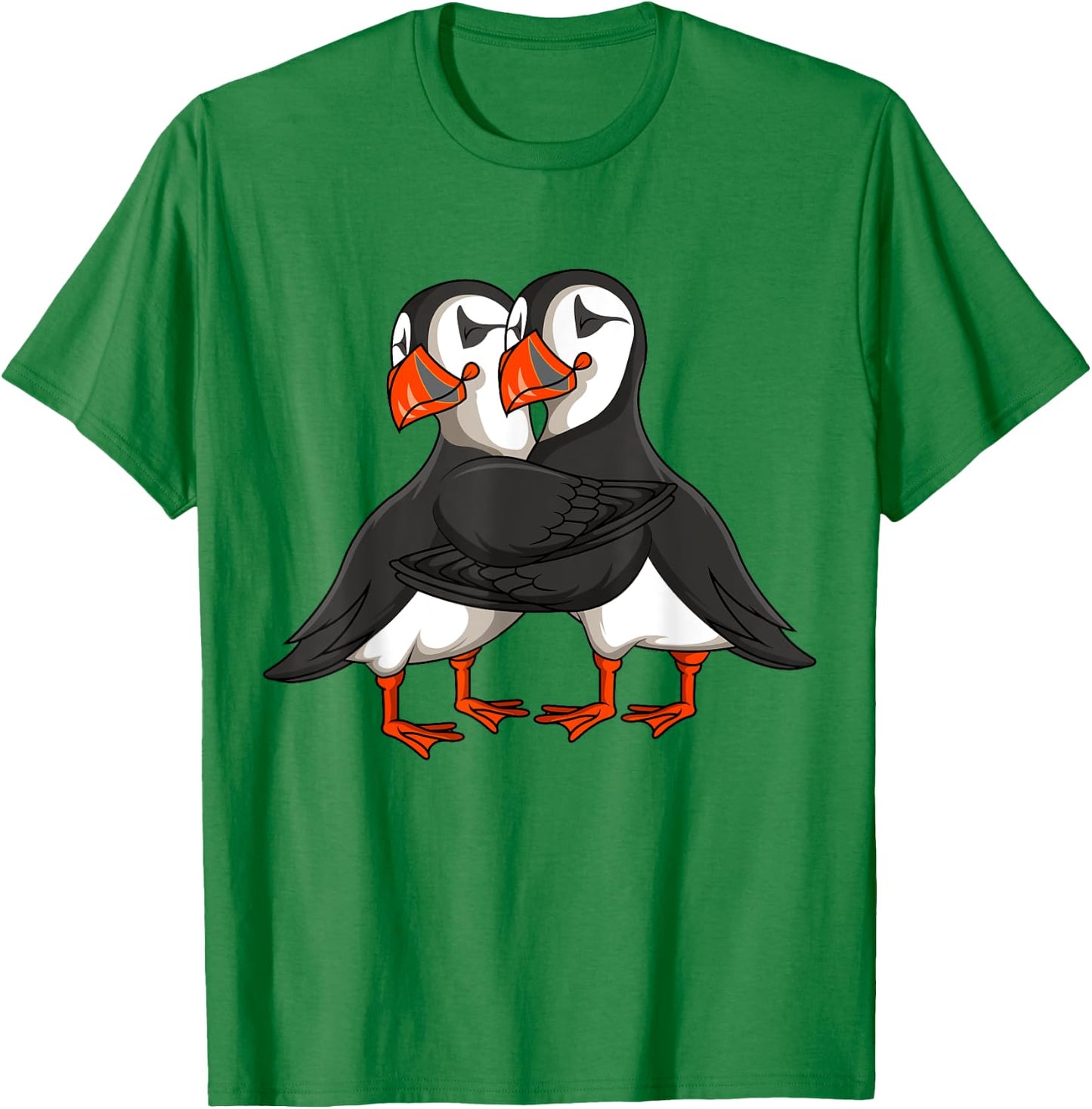 Puffin Lover Kids Girls Women Puffin Bird T-Shirt - T-Shirt | Irish Green