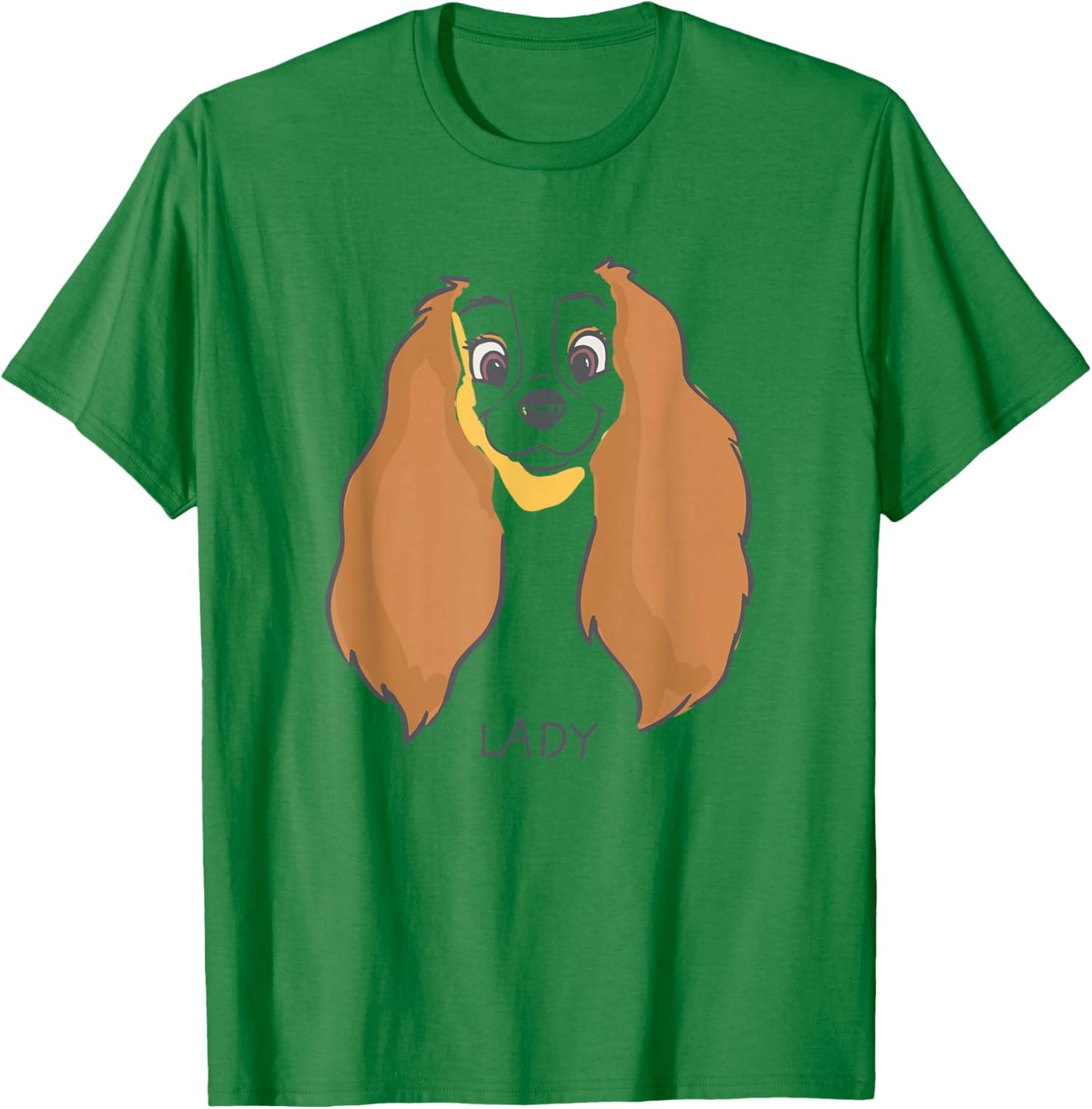 Disney Lady and the Tramp Lady Face Sketch Costume T-Shirt - T-Shirt | Irish Green