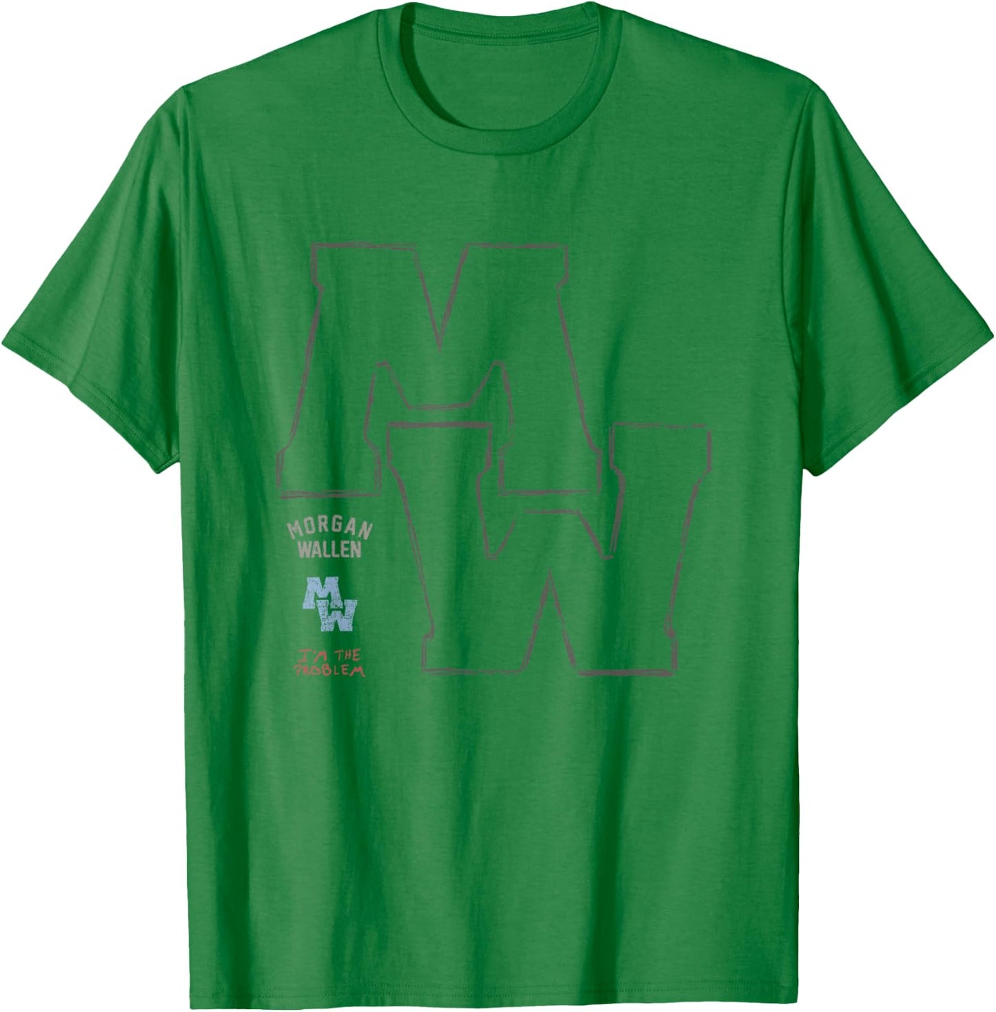 Official Morgan Wallen Sketch Logo T-Shirt - T-Shirt | Irish Green