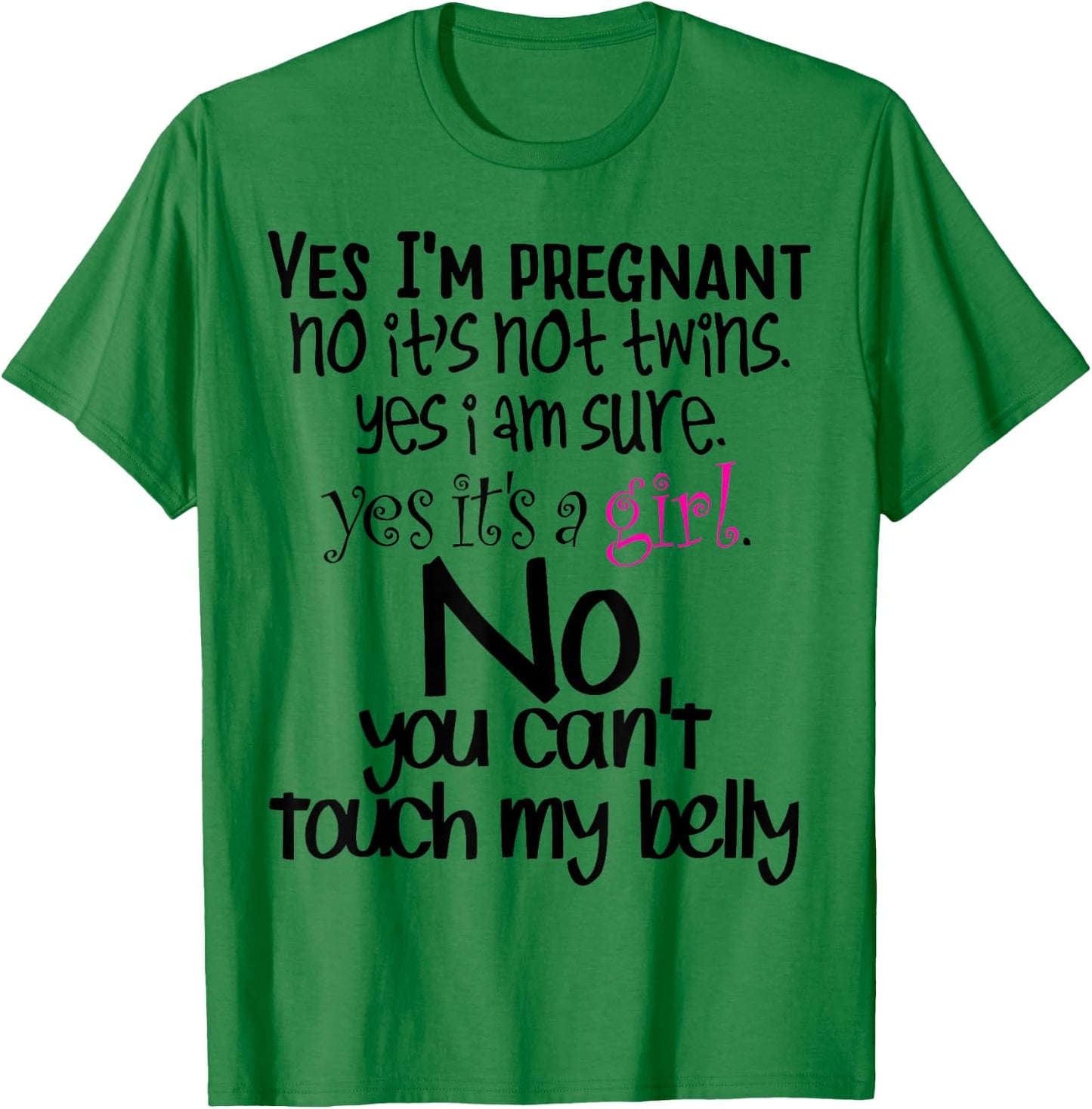 Yes I'm pregnant funny baby announcement pregnancy T-Shirt - T-Shirt | Irish Green